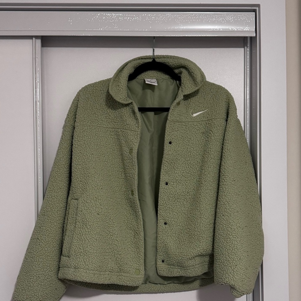 Nike Mint Green Sherpa Jacket